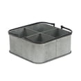 thumbnail image 4 of Cheungs FP-4050 Rectangular Metal Gray Bucket With 4 Slots And 2 Handles, 4 of 6