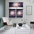 thumbnail image 5 of Galaxy Explosion Kitchen Curtains Valances and Tiers Set of 3 Abstract Art Solar System Universe Modern Tier Curtains and Valance with Rod Pocket for Small Windows, 27.5"x24", 5 of 9