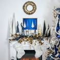thumbnail image 5 of Northlight 17.75" Blue and White Christmas Trees Wooden Framed Wall Art, 5 of 5