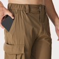 thumbnail image 3 of Yaoyar Men's Lightweight Hiking Pants Breathable Moisture Wicking Solid Color for Outdoor Trekking and Walking Adventure Trousers,XL,Khaki, 3 of 7
