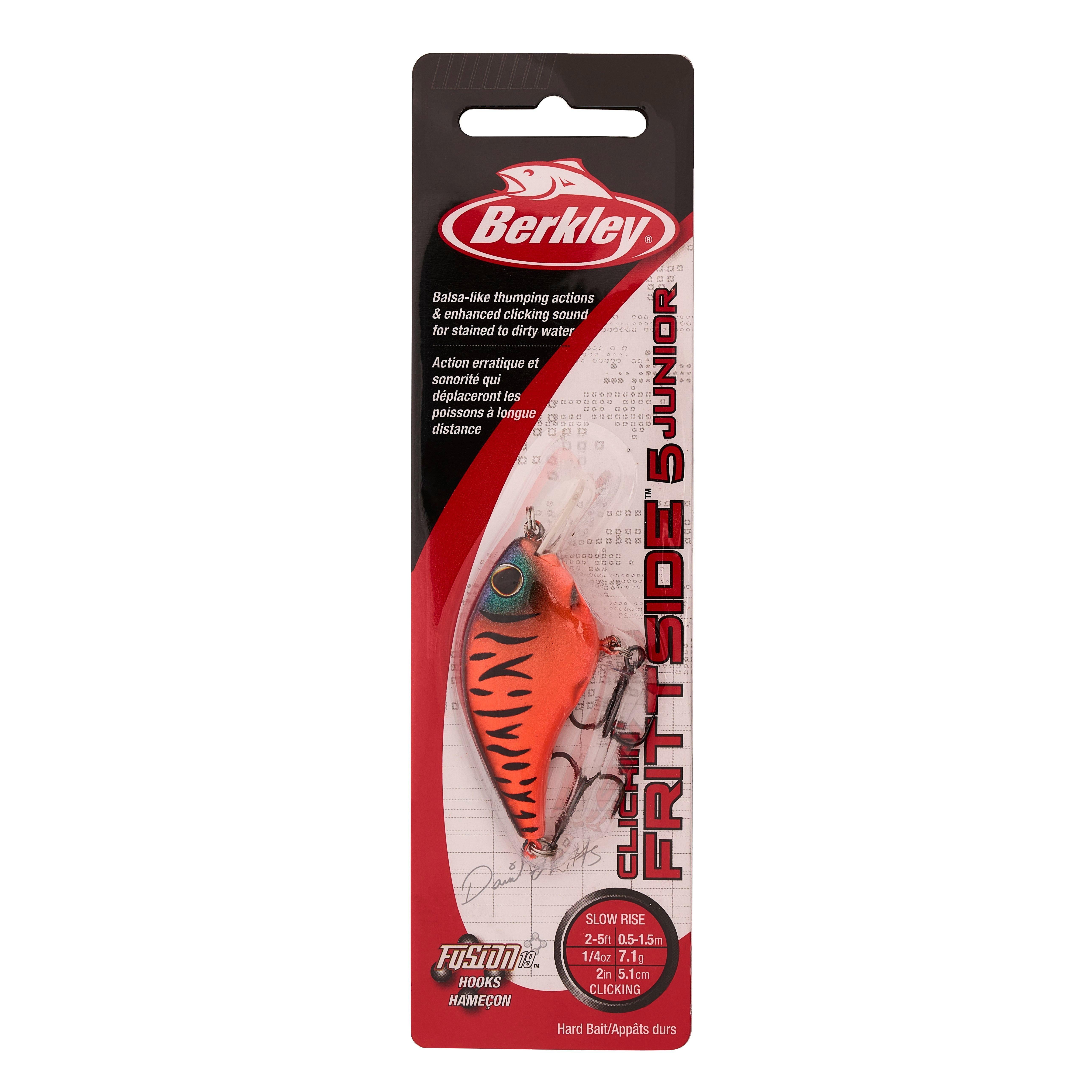 Berkley Clickin’ Frittside Fishing Lure, Blaze, 5 Junior (1/4 oz)