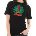 thumbnail image 3 of Big Size Alien Meditation Graphic Design Short Sleeve Cotton Jersey T-Shirt - Black 2XL, 3 of 4