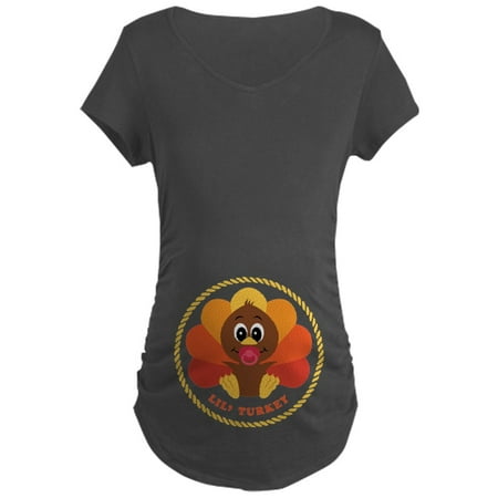 

CafePress - Lil Turkey [Belly] Maternity Dark T Shirt - Maternity Dark T-Shirt