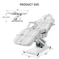 thumbnail image 3 of Artist hand Electric Massage Table Adjustable Facial Bed Beauty Spa Salon Tattoo Chair with Remote Control(White), 3 of 17