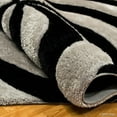 thumbnail image 3 of Allstar Grey Shaggy Area Rug with 3D Spiral Design. Contemporary Formal Casual Hand Tufted (5' x 7'), 3 of 7