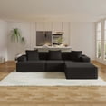 thumbnail image 5 of Leumius 102" Cloud Sectional Sofa with L-Shape Chaise,Modular L-Shape Sofa Couch with Chaise and Deep Seat,Upholstered Boneless Couches for Living Room Bedroom,Black, 5 of 14