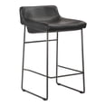 thumbnail image 2 of Moe's Home Collection Starlet Counter Stool Onyx Black Leather -Set Of Two, 2 of 10