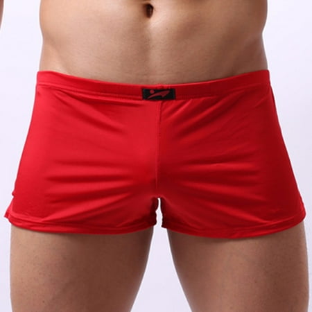 

eczipvz Mens Boxer Briefs Men s Underwear Boxer Briefs Pack Moisture-Wicking Performance Stretch Cotton Trunks and Long Leg Red