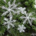 thumbnail image 1 of (22cm)60pcs Christmas Decorations Snowflake White Plastic Artificial Snow, 1 of 5