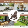 thumbnail image 5 of kinbor Wooden Outdoor Rocking Chair - Outdoor Rocker Chair Porch Patio Lawn Garden Furniture, High Back Slat Chairs, Reclining Seat, 5 of 18