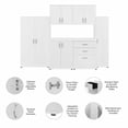 thumbnail image 3 of Pemberly Row 6 Piece Modular Closet Storage Set With Cabinets in White, 3 of 8