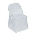 thumbnail image 4 of Efavormart 100 PCS White Linen Polyester Folding Chair Cover Dinning Chair Slipcover For Wedding Party Event Banquet Catering, 4 of 5