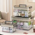 thumbnail image 3 of Boîte de Rangement pour Médicaments Grande Capacité avec Poignées Faciles à Saisir - Organisateur de Pilules en Plastique Durable à Plusieurs Couches pour Usage Domestique, Voyage et Bureau - Solution de Rangement Sécurisée et Peu Encombrante, 3 of 8