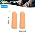 thumbnail image 2 of Uxcell Silicone Gel Finger Cots Support Fingertips Sleeve Protector Thumb Finger Cap 10Pcs 2" Beige, 2 of 7