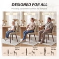 thumbnail image 4 of EOP Upholstered Dining Chairs Set of 2, Farmhouse Fabric Kitchen Chairs with Solid Wood Legs, Modern Restaurant & Cafe Side Chairs for Home Dining Room, Camel, 4 of 9