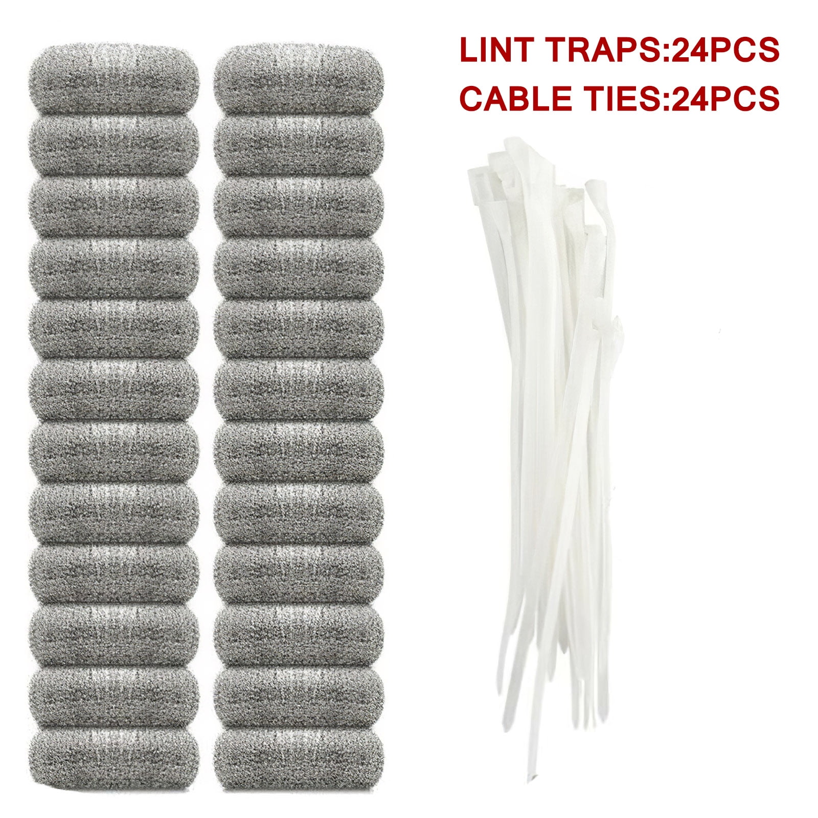 12pcs, Lint Traps, Lint Catcher For Washing Machine, Washer Hose Lint Traps  With Cable Ties, Laundry Mesh Washer Sink Drain Hose Screen Filter, Cleani