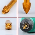 thumbnail image 4 of SENRISE 5/10Pcs Drill Bit Carbide Cross Spear Head / Flat Spear Head for Tile Glass Drill Gold, 4 of 4