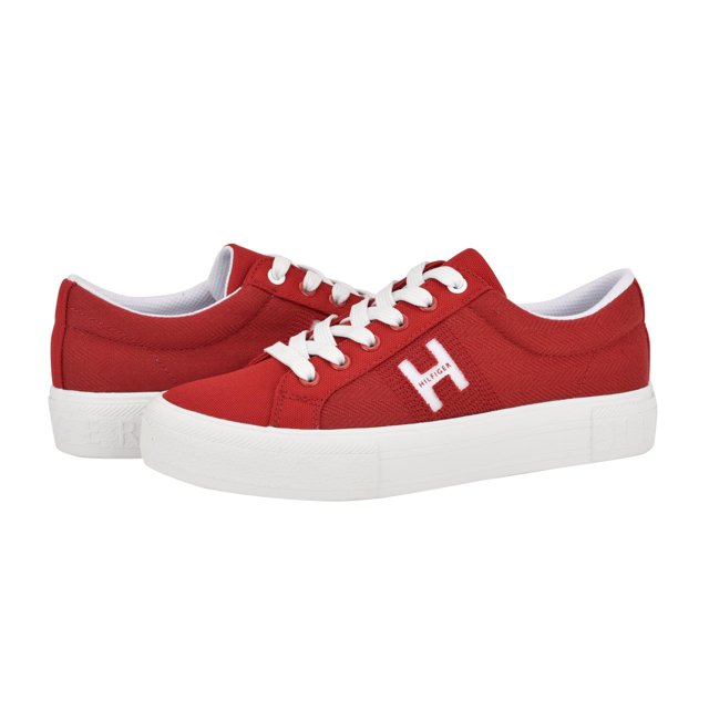 Zapatilla Tommy Hilfiger Aconia para mujer, tamaño mediano, roja 610, talla 5