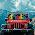 thumbnail image 3 of Uorisanigo Windshield Sun Shade,Happy Pride Month Car Sunshade for Rubicon Sahara TJ JK JKU 2 Door & 4 Door,Sun Shade Windshield Cover for Jeep,UV Ray & Heat Block Heat Shield, 3 of 7