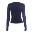 thumbnail image 6 of Rinsvye Women’S Long Sleeve Round Long Sleeve Shirt For Women Neck Crop Top Tee Layering Tees For Women Long Sleeve Shirt Basic Solid Tight Women Running Long Sleeve Slim Fit Cropped Shirt Women Runn, 6 of 6