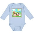 thumbnail image 3 of Inktastic Farm Animals with Cow, Chick and Pig Boys or Girls Long Sleeve Baby Bodysuit, 3 of 5