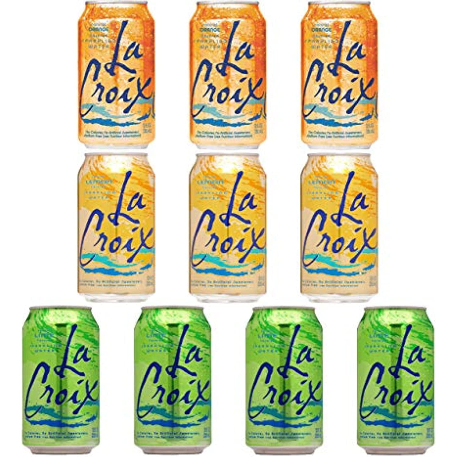 La Croix Orange, Lemon, Lime - Variety Pack, 12Oz Cans (10-Pack Variety, Total Of 120 Oz)