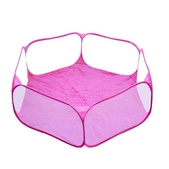 Dww-parc Pliable Et Portable Pour Petits Animaux (rose) Avec Sac De Rangement, Tente Respirante, Enclos D'exercice Pour Cochons D'inde, Lapins, Hamste
