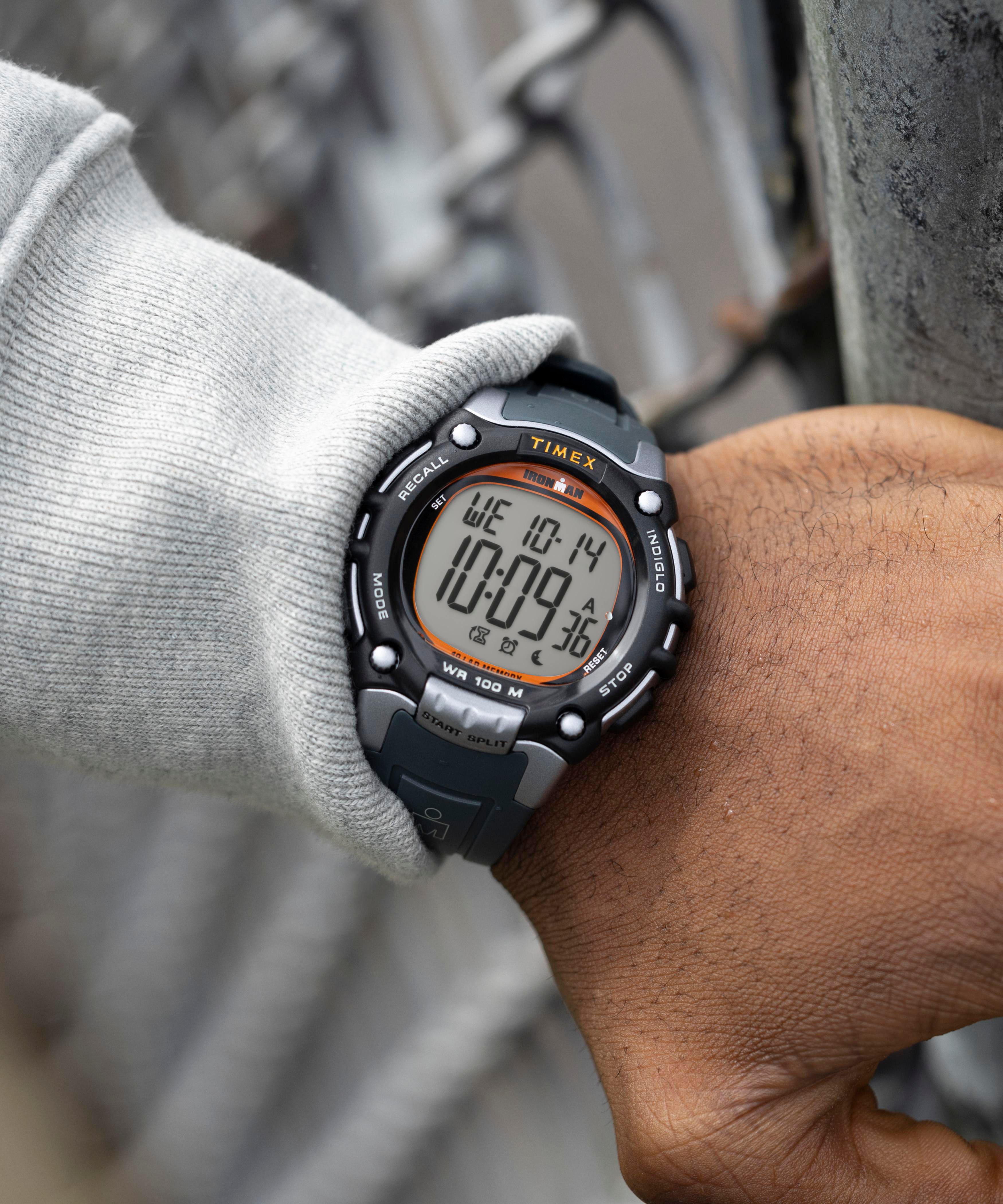 Timex Men's Ironman Classic 10 44mm Watch - Gray Strap Digital Dial Gray Case