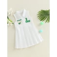 thumbnail image 5 of BemeyourBBs Baby Girl Golf Dress Sleeveless Lapel Collar Embroidery Pleated Dress, 5 of 9