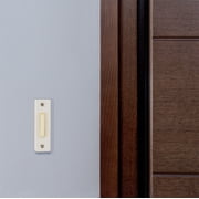 Newhouse Hardware Rectangular Lighted Wired Doorbell Push Button, White