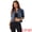 Dark Blue, variant on Women's Short Puff Sleeves Button-Down Denim Jacket S White