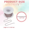 thumbnail image 2 of Uxcell Crystal Rhinestone Close Chain Trim, Crystal Claw Cup Chain Trim String for Sewing Craft White-Pink, 2 of 7