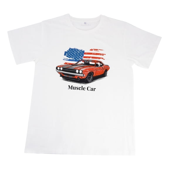 maXpeedingrods Cool Graphic T-Shirt for Car Guys Vintage Classic USA Flag Muscle Car Graphic Tee–Funny Racing T-Shirt