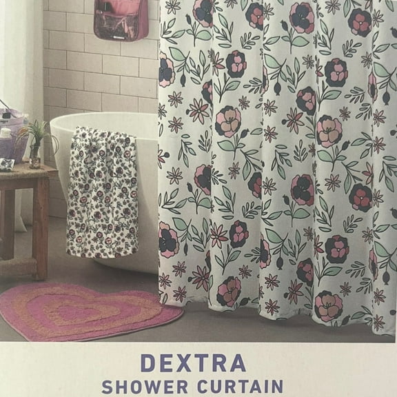 Forever 21 Home Dextra Floral Fabric Shower Curtain, Bath Decor