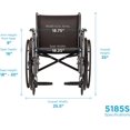 thumbnail image 2 of NOVA Medical Products 18" Steel Wheelchair w/Detachable Desk Arms & Swing Away Footrests, 2 of 5