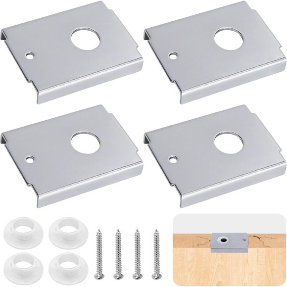 4 Pcs N7192 Bi-fold Door Repair Bracket,Stainless Steel Bifold Door Repair Kit Fit for 1-3/8 in,Bifold Door Hardware Kit for Folding Pocket Accordion Barn Doors