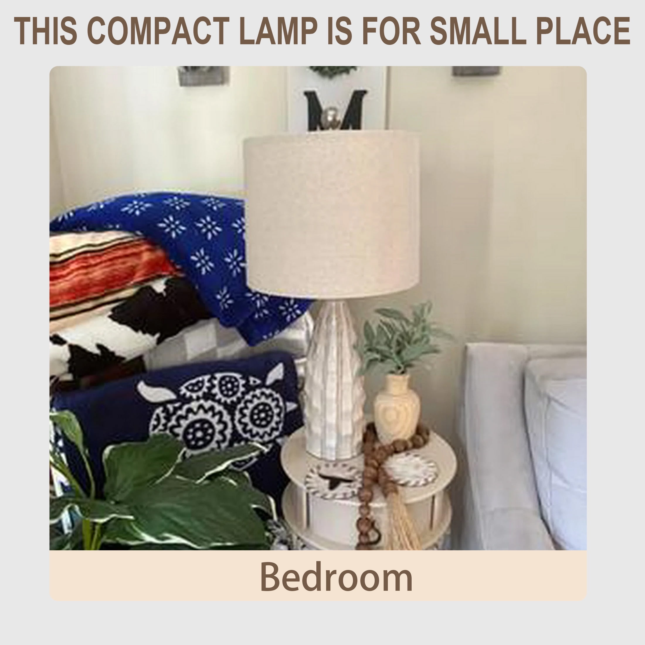 Oneach Ceramic Table Lamps Set of 2 for Living Room Bedroom 23.75" Modern Bedside Nightstand Lamps
