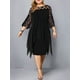 thumbnail image 3 of Vestidos de talla grande para mujer 3xl 4xl 5xl 6xl vestido de noche de encaje de tallas grandes ropa elegante negra vestido de fiesta Extra grande 2024, 3 of 7