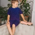 thumbnail image 4 of Balery Neon Glitter Conjunto de Pijama Infantil de Manga Corta con Estampado – Ropa de Dormir de Algodón Suave-X-Large, 4 of 6