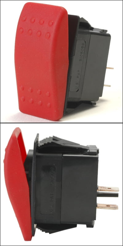 Off On Rocker Switch Both On Positions Are Momentary Contura II Soft Red 12 Volt 20 Amp On 