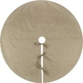 thumbnail image 2 of Plain Burlap Christmas Tree Skirt 48 Inch, Large Tree Collar for Personalized Handprint, Country Rustic Indoor Xmas Decorations, 2 of 4