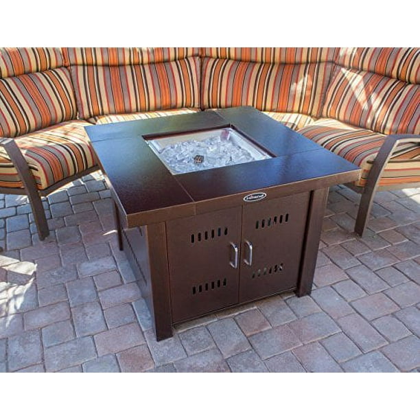 AZ Patio Heaters GSFPC Propane Fire Pit, 40,000 BTU, Square, Antique Bronze Finish Walmart.ca