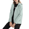 thumbnail image 4 of knqrhpse Fall Jacket Women's Spring And Autumn Thin Outdoor Mountaineering Wear Quick Drying Breathable Windproof Single Layer Coat Hardshell Jacket Womens Coats Tops For Women Casual Fall Mint Green, 4 of 6