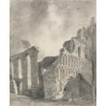 thumbnail image 2 of John Constable 12x14 Gold Ornate Wood Frame and Double Matted Museum Art Print Titled - Ruin of St. Botolph's Priory, Colchester (ca. 1809), 2 of 4
