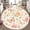 Color 3, variant on Washable Non Slip 4ft Round Rug, Purple Butterflies Blossoms Soft Pastel Colors Circle Area Rugs with Tassels Carpet for Nursery Bedroom Living Room Playroom Tent rug Tent Castle
