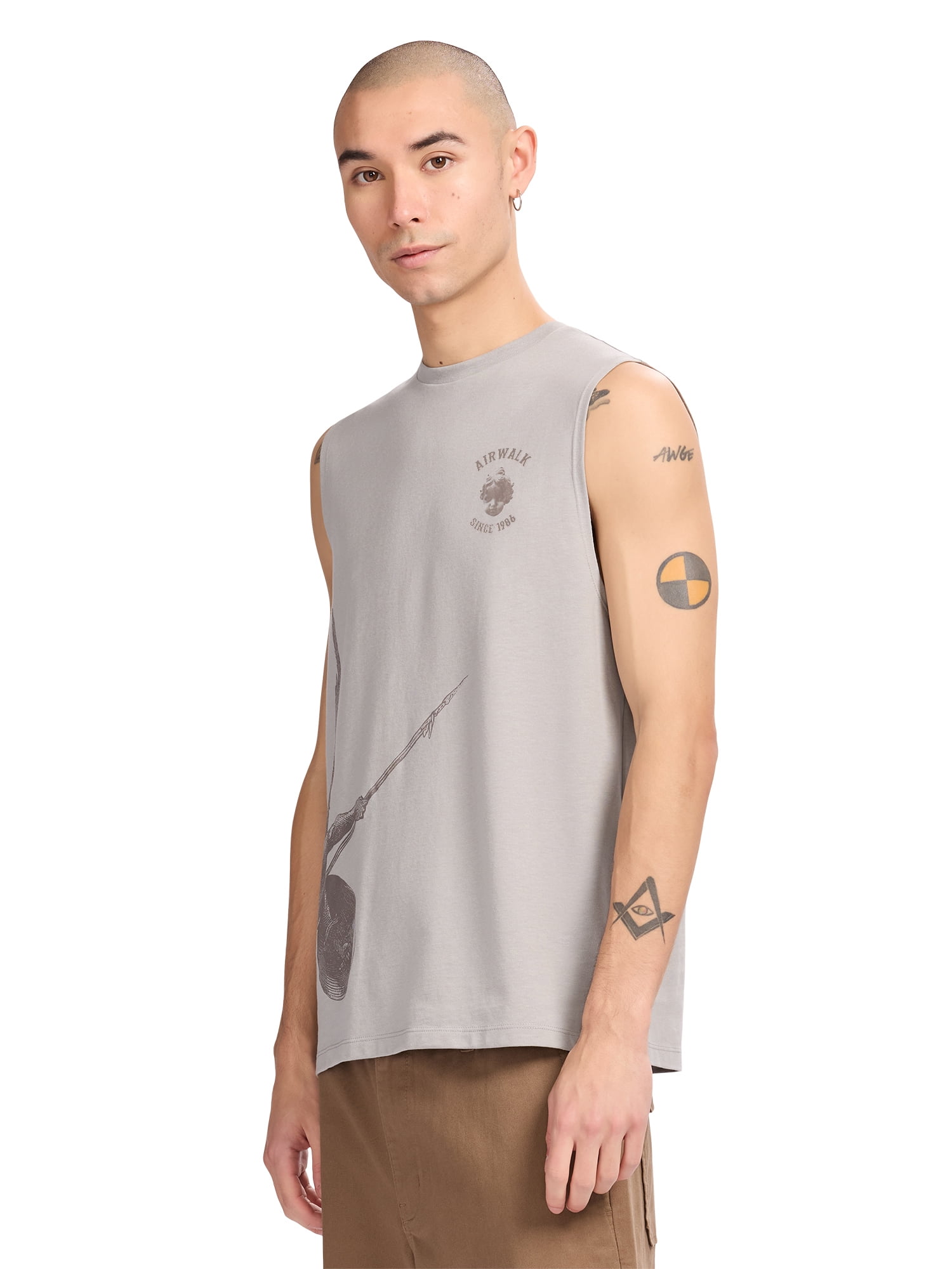 Airwalk Men's and Big Men's Short Sleeve Muscle T-Shirt, Sizes XS- 3XL