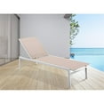 thumbnail image 2 of Afuera Living Cream Water Resistant Fabric Patio Adjustable Chaise, 2 of 11