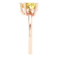 thumbnail image 3 of Solitaire Engagement Ring for Women - 2ct Simulated Yellow Diamond in 14K Rose Gold Promise Ring, 3 of 8