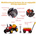 thumbnail image 6 of iRerts 12V Ride on Tractor with Detachable Garden Cart, Kids Ride on Toys with Remote Control, Bluetooth, Music, Radio, Battery Powered Electric Cars Tractor for Kids Boys Girls, Red, 6 of 9