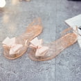 thumbnail image 4 of WORGEOUS Zapatos planos de gelatina, sandalias con boca de pez, sandalias con lazo, zapatos creativos de playa de verano para mujer (beige 38 yardas 7US, 4.5UK, 38EU, 9.432 pulgadas), 4 of 8